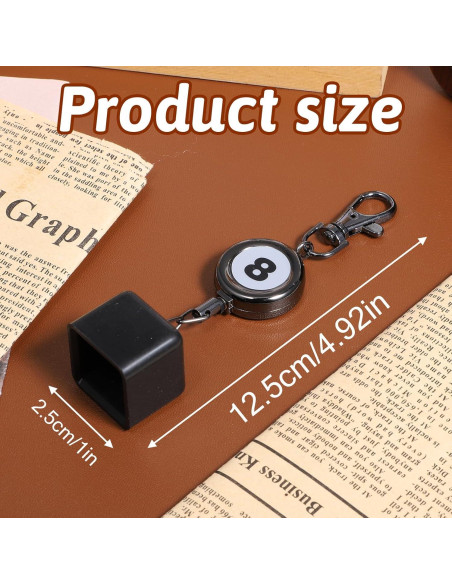 Soporte de Tiza de Billar Retráctil SynHHergyx 12-56cm Negro