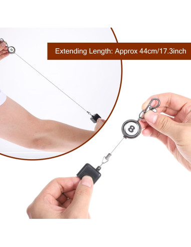 Soporte de Tiza de Billar Retráctil SynHHergyx 12-56cm Negro