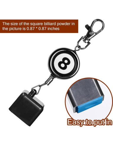 Soporte de Tiza de Billar Retráctil SynHHergyx 12-56cm Negro