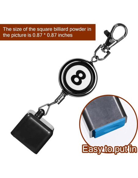 Soporte de Tiza de Billar Retráctil SynHHergyx 12-56cm Negro