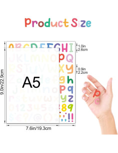 Calcomanías de Letras y Números Dizdkizd - 800 Piezas 2.54 cm 2