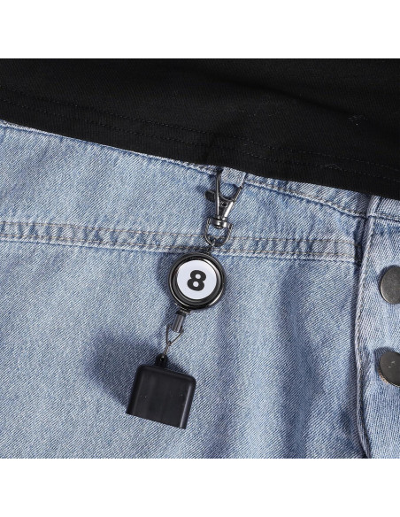 Soporte de Tiza de Billar Retráctil SynHHergyx 12-56cm Negro