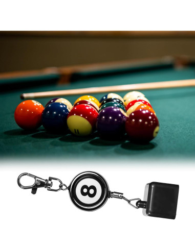 Soporte de Tiza de Billar Retráctil SynHHergyx 12-56cm Negro