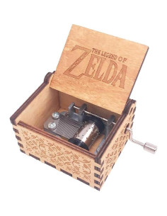 Caja de Música Vintage Youtang Manivela Madera 6.4x5.2cm 2