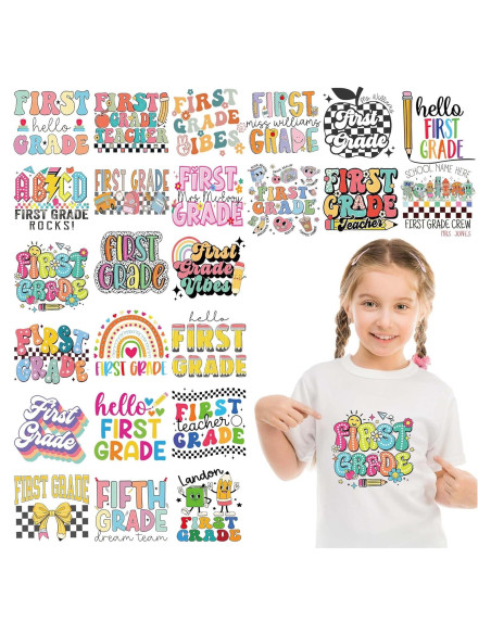 Transferencias de Planchar DTF CRASHOT 24 Piezas Regreso a Clases