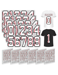 Zhanmai Letras y Números de Transferencia Térmica 280 Pcs DIY