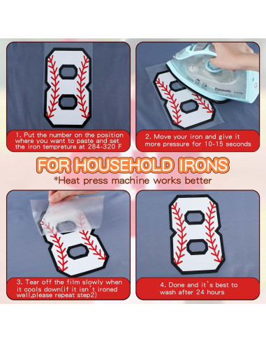 Zhanmai Letras y Números de Transferencia Térmica 280 Pcs DIY