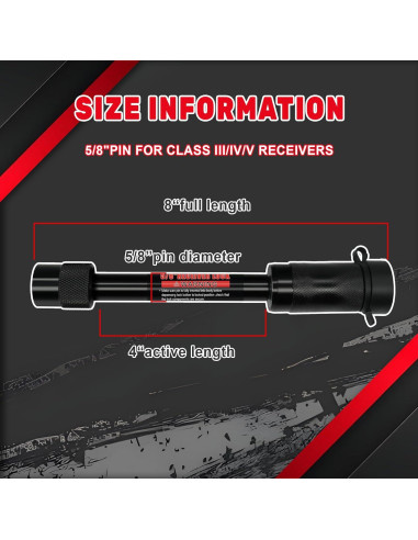 Cerradura de Enganche TYT 4" con Pin 5/8" y 2 Llaves - Negro