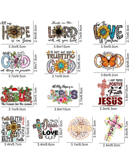 Calcomanías de Planchar VISIAIP 13 Piezas Leopardo Bendición