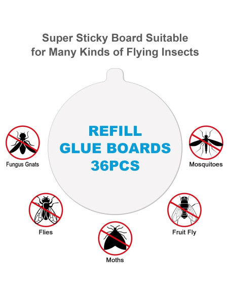 Placa de Goma Adhesiva Lousye 10.9 cm para Trampa de Insectos