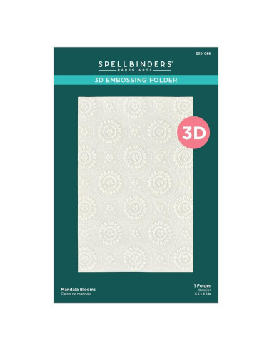 Carpeta de Embossing 3D Spellbinders Mandala Blooms 14x22 cm