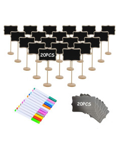 20 Mini Carteles de Tiza de Madera YZ&LIANGYUAN para Buffet