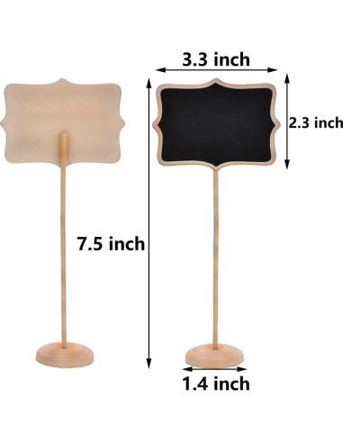 20 Mini Carteles de Tiza de Madera YZ&LIANGYUAN para Buffet