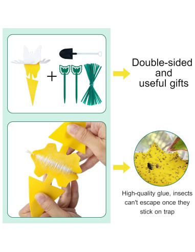 54 Trampas Adhesivas para Moscas de Fruta Stingmon - Efectivas y Seguras