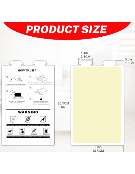 Trampas para Ratones Adhesivas EZ_FAB 10PC Ecológicas 220g