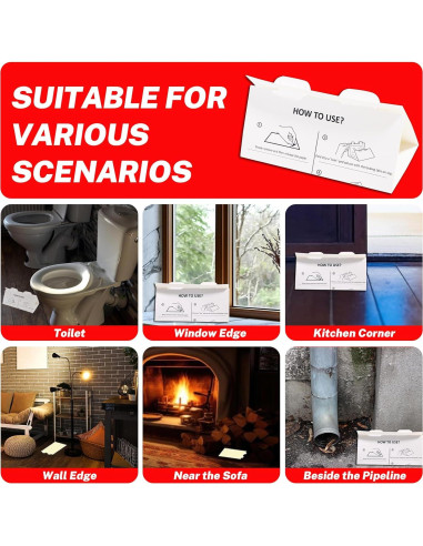 Trampas para Ratones Adhesivas EZ_FAB 10PC Ecológicas 220g