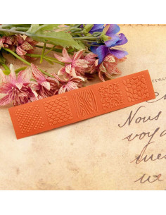 10 Piezas Plantillas de Embossing QSZKeer para Scrapbook 15x3cm 2