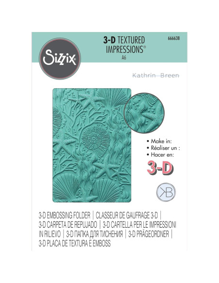 Carpeta de Embossing 3D Sizzix Bajo el Mar Kath Breen 15.9x10.8cm