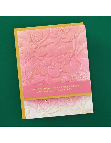 Carpeta de Embossing 3D Spellbinders Jardín de Amarilis 14x22 cm