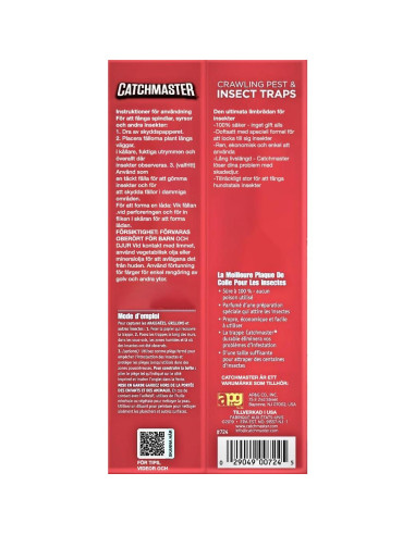 Trampa de Pegamento Catchmaster 724 - 4 Unidades para Insectos
