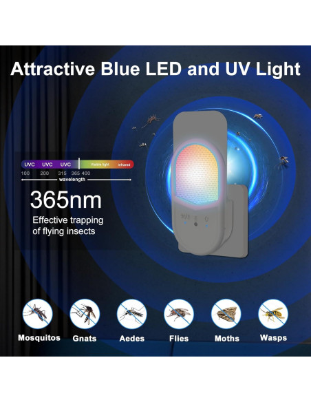 Trampa de Insectos Voladores ZAYMAN FT-60 con Luz Nocturna RGB