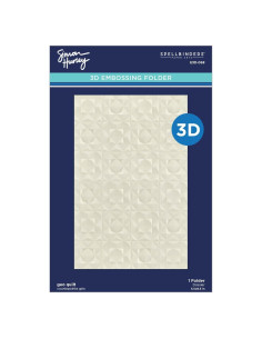 Carpeta de Embossing 3D Simon Hurley Geo Quilt 14x22 cm
