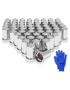 60 Cubiertas de Tuercas de Llantas HQALTY 33mm Cromadas ABS