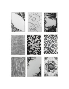 9 Carpetas de Embossing Plástico QSZKeer 10.5x14.8cm para DIY