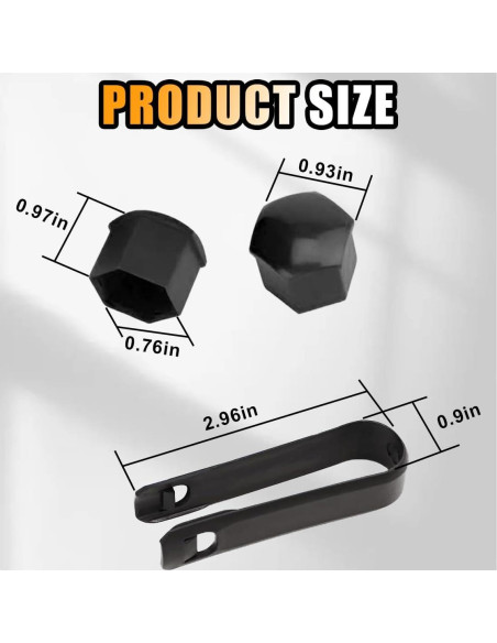 20 Tapas de Tuercas de Rueda JOYCOURT 19mm Plástico Colorido