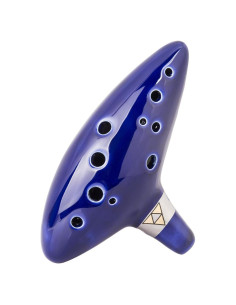 Ocarina de Cerámica TOTMC 12 Agujeros Triforce Azul C