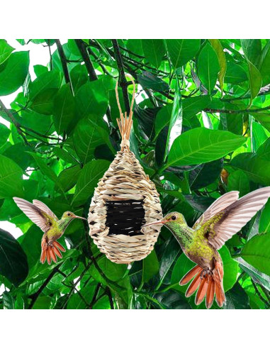 Nidos para Aves TIHOOD 4PCS 23.4x10.2cm Refugio Colibrí