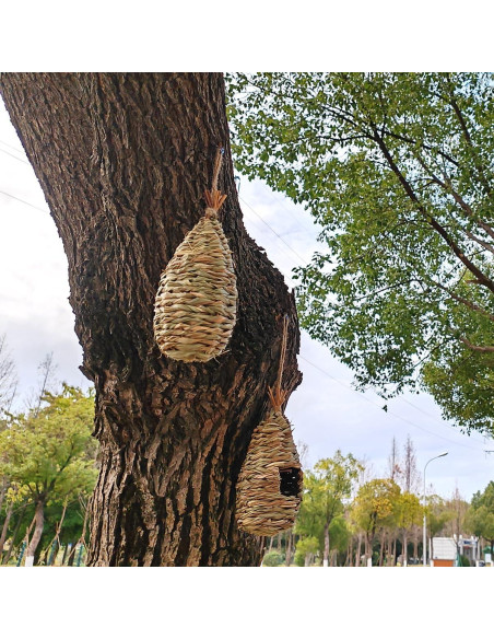 Nidos para Aves TIHOOD 4PCS 23.4x10.2cm Refugio Colibrí