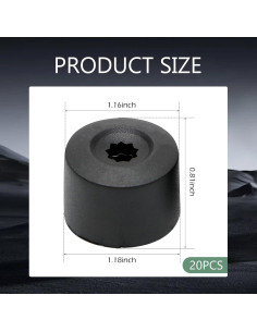 20 Tapas de Tuerca de Rueda Ferianl 17mm para VW Jetta Passat 2
