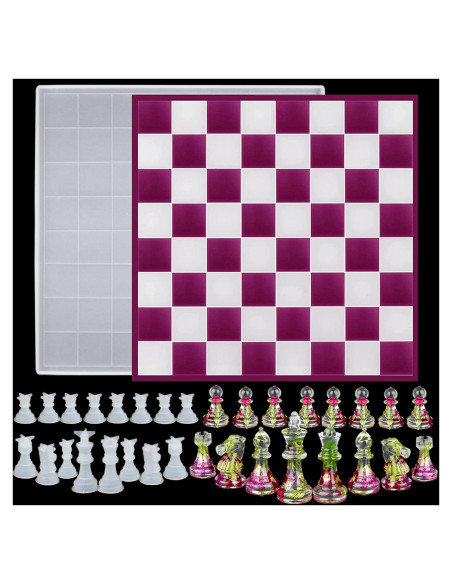 Juego de Moldes de Ajedrez XL ResinWorld 30.48 cm Silicona