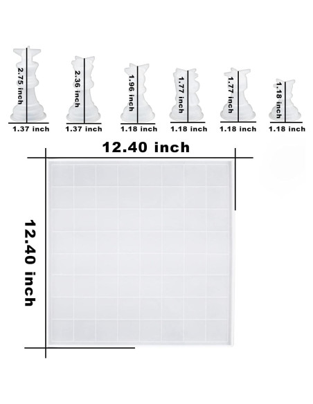 Juego de Moldes de Ajedrez XL ResinWorld 30.48 cm Silicona