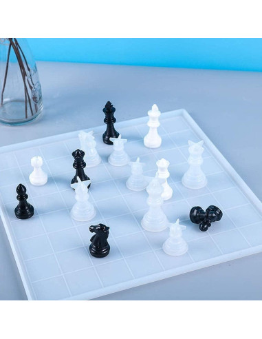 Juego de Moldes de Ajedrez XL ResinWorld 30.48 cm Silicona