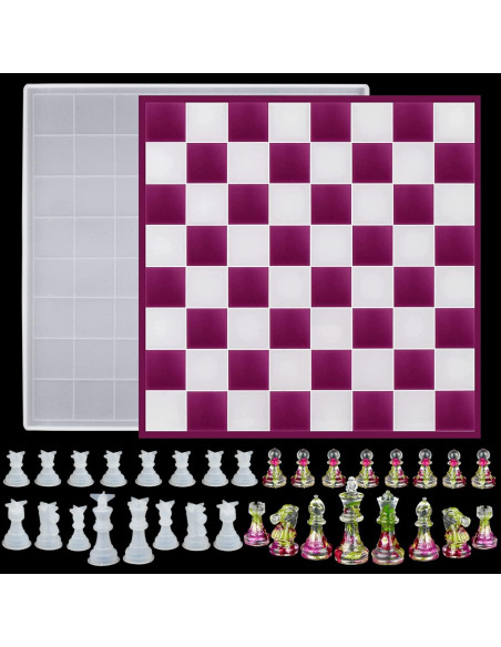 Juego de Moldes de Ajedrez XL ResinWorld 30.48 cm Silicona