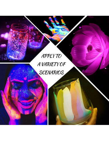 Polvo Luminiscente OSBANG 15 Tarros - 12 Colores + 3 Copos