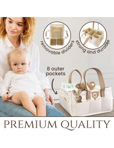 Cesta para Pañales Genérico Plegable con Mango de Cuero 2