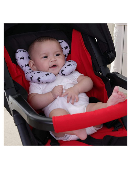 Almohada de Viaje para Bebés Gris - Soporte Cabeza y Cuello Almohada de Viaje para Bebés Gris - Soporte Cabeza y Cuello