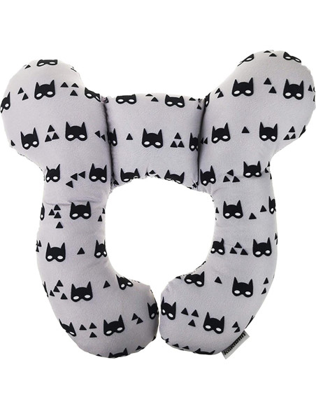 Almohada de Viaje para Bebés Gris - Soporte Cabeza y Cuello Almohada de Viaje para Bebés Gris - Soporte Cabeza y Cuello