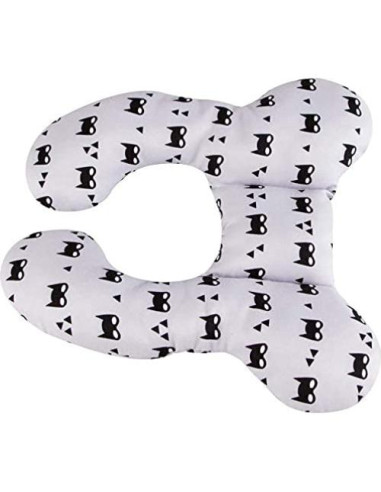 Almohada de Viaje para Bebés Gris - Soporte Cabeza y Cuello
