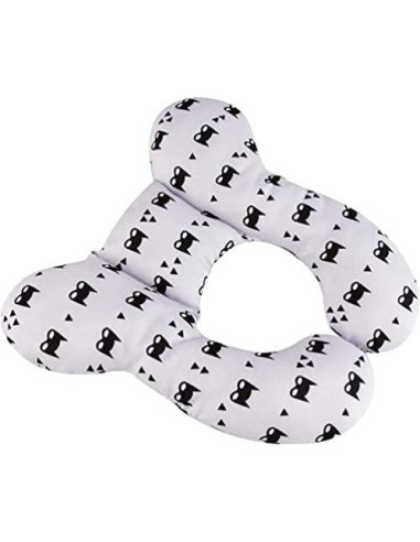 Almohada de Viaje para Bebés Gris - Soporte Cabeza y Cuello