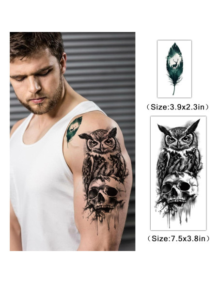 77 Tatuajes Temporales Metuu - Animales del Bosque Realistas