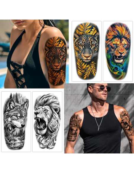 77 Tatuajes Temporales Metuu - Animales del Bosque Realistas