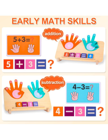 Juguetes Montessori BSADIY para Niños 3-5 Años - Matemáticas