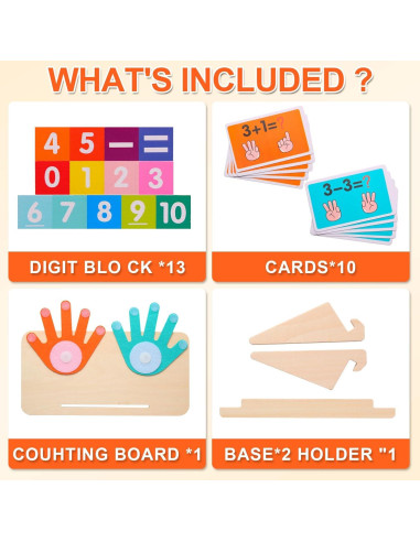 Juguetes Montessori BSADIY para Niños 3-5 Años - Matemáticas