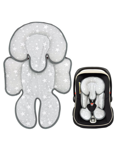 Cojín Inserto para Asiento de Auto Bebés Zdbdbd 2 en 1 Gris