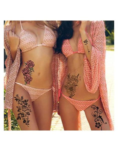 Tatuajes Temporales Cerlaza 162 Estilos Impermeables 50 Hojas