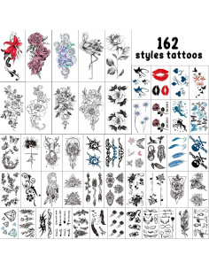 Tatuajes Temporales Cerlaza 162 Estilos Impermeables 50 Hojas 2